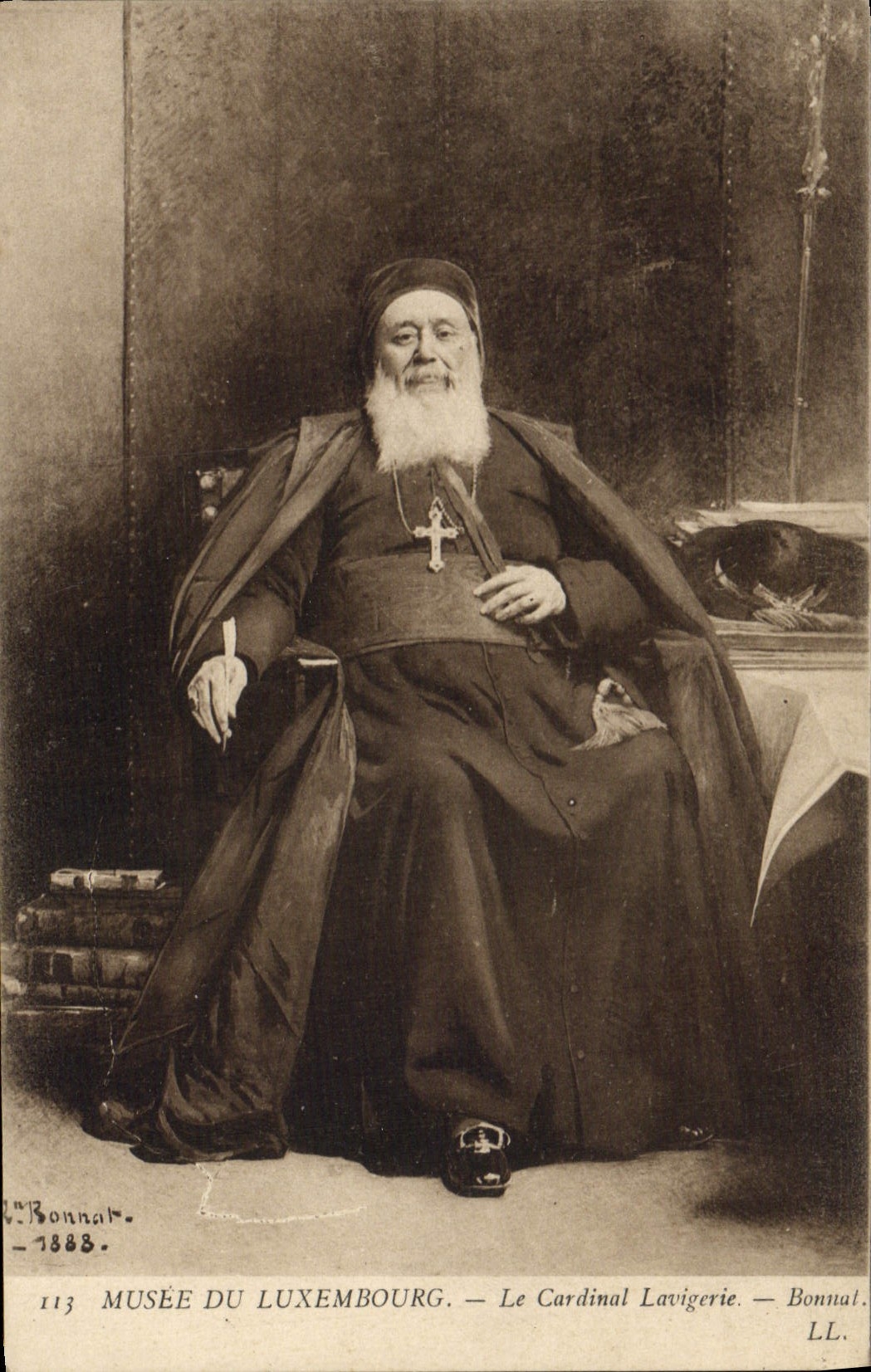 VINTAGE POSTCARD Museum Of Luxembourg the Cardinal Lavigerie Bonnat