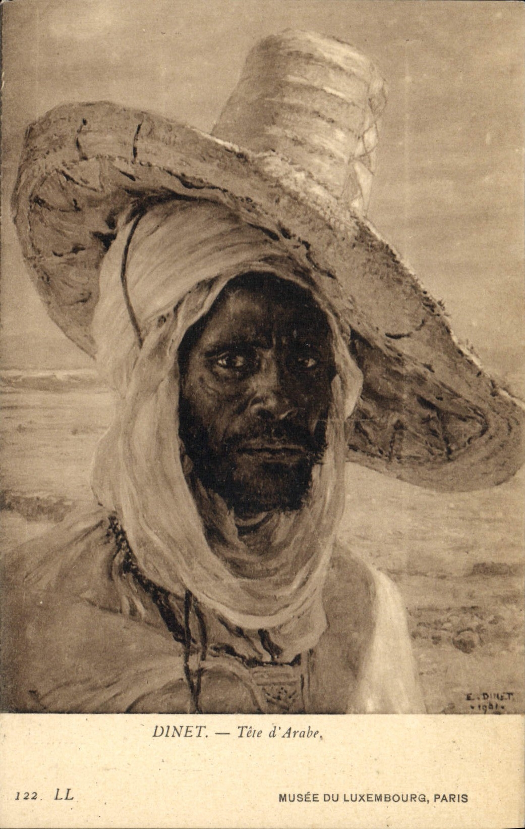 VINTAGE POSTCARD Museum Of Luxembourg Paris Dinet Teie of Arab