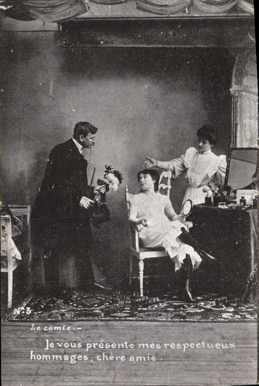 VINTAGE POSTCARD Fantasy Woman the count