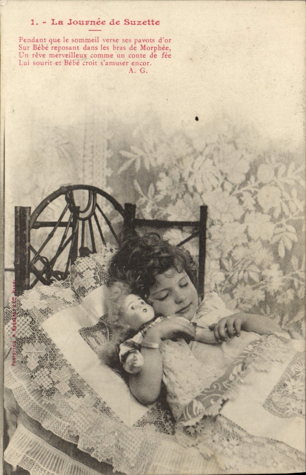 CPA Fantaisie Enfant La journee de Suzette Poupee