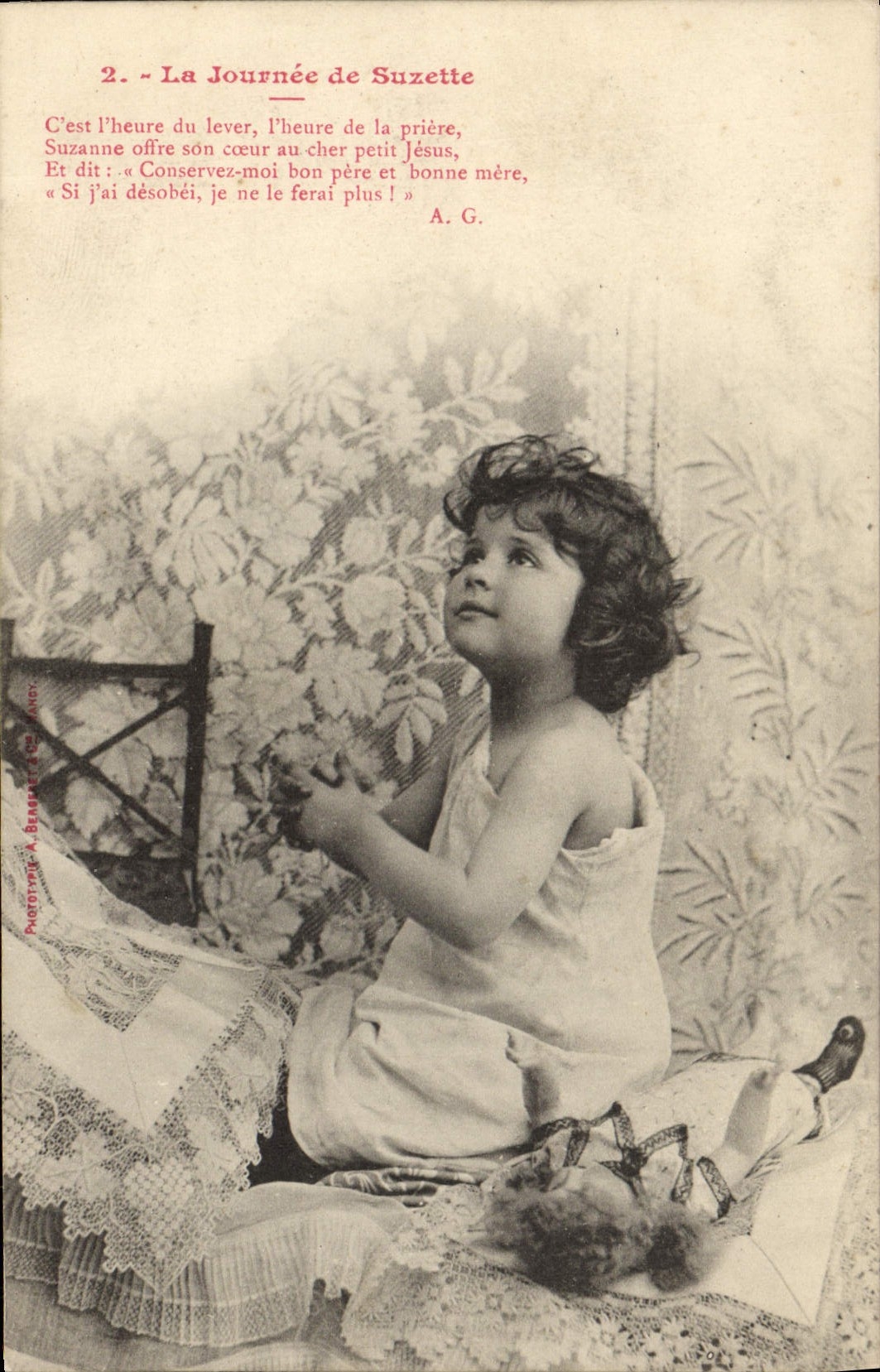 CPA Fantaisie Enfant La journee de Suzette Poupee