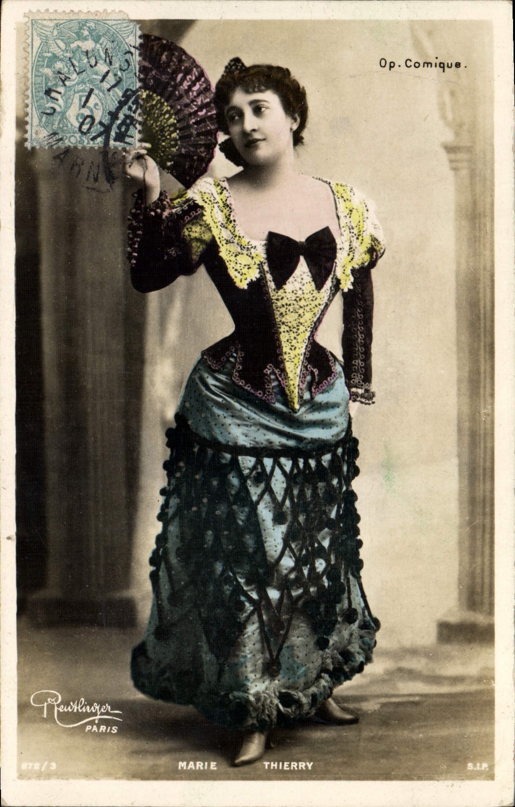 VINTAGE POSTCARD Fantaisie Woman Operated Comic Marie Thierry