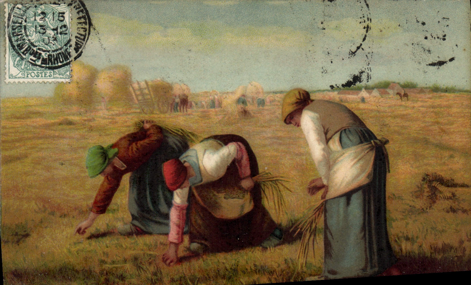 VINTAGE POSTCARD Glaneuses Fantasy