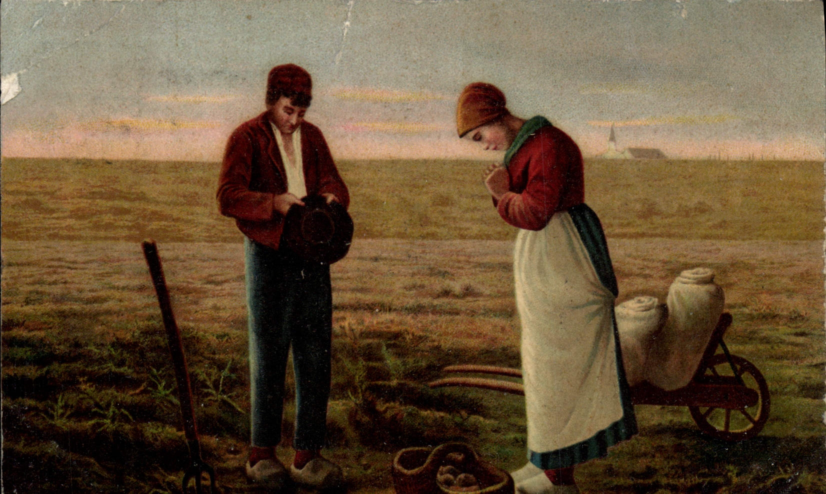 VINTAGE POSTCARD Fantasy Peasants