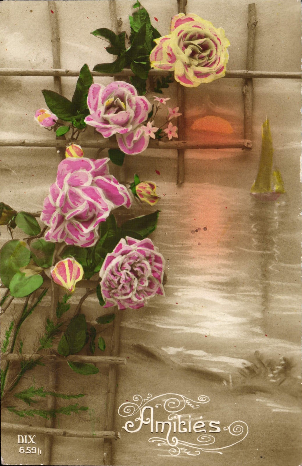 CPA Fantaisie Fleurs