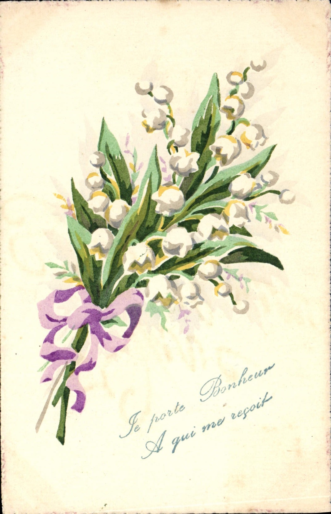 CPA Fantaisie Fleurs Muguet