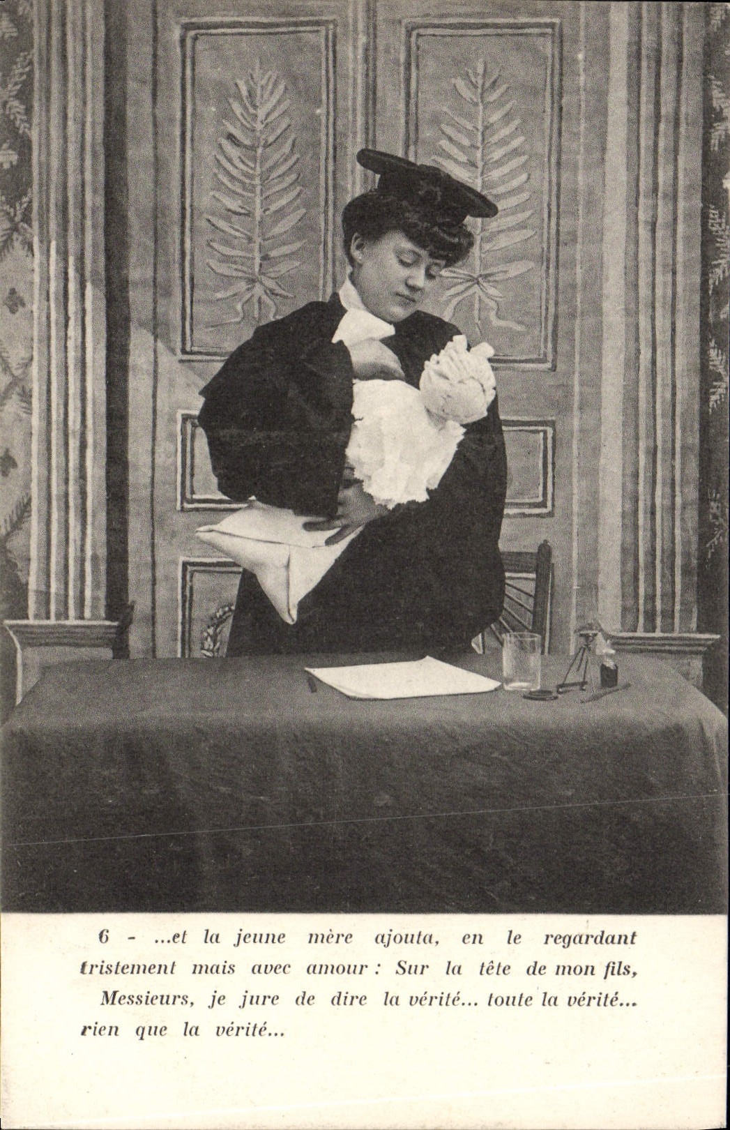 VINTAGE POSTCARD Fantaisie Woman Lawyer Judges
