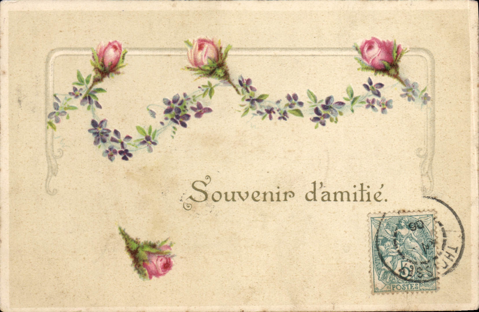 CPA Fantaisie Fleurs