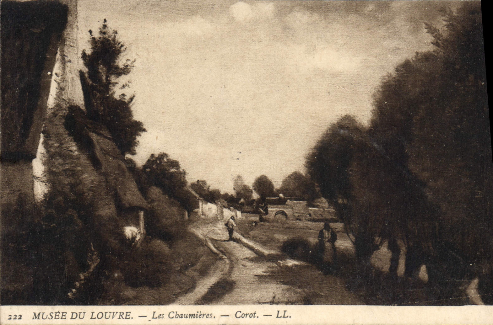 El museo de la fantasía de la POSTAL de la VENDIMIA de la lumbrera el Corot cubrió con paja las cabañas