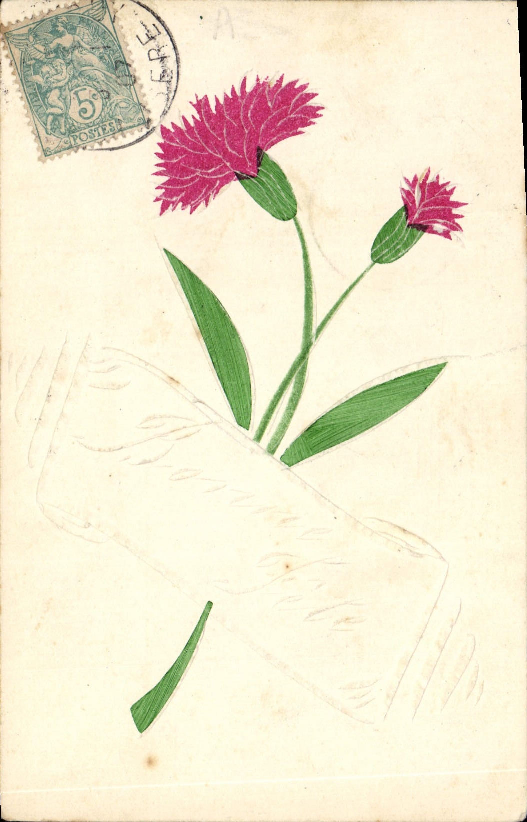 CPA Fantaisie Fleurs