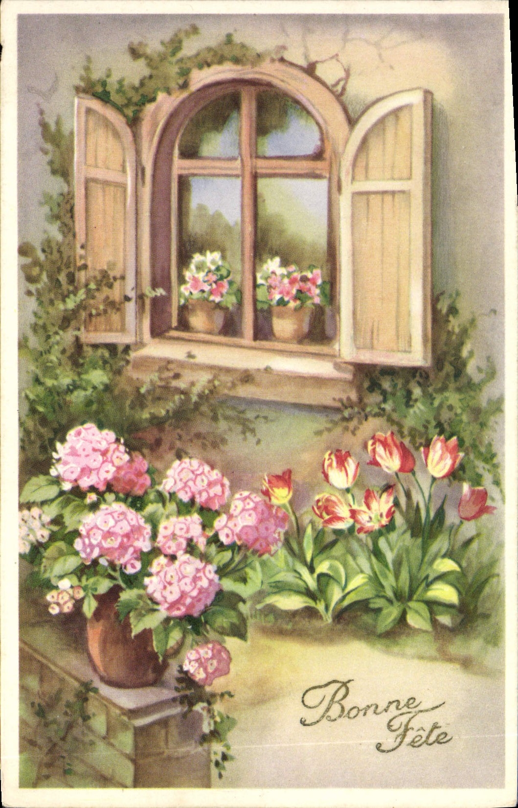 CPA Fantaisie Fleurs