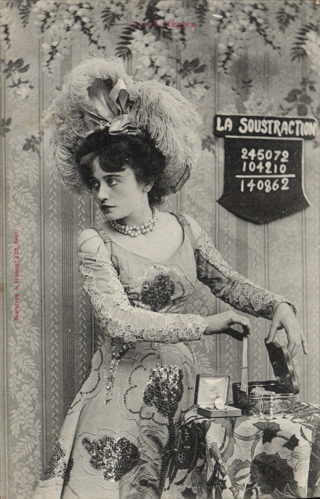 VINTAGE POSTCARD Fantasy Woman the subtraction