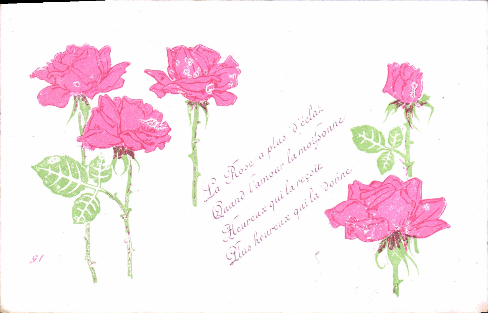 CPA Fantaisie Fleurs