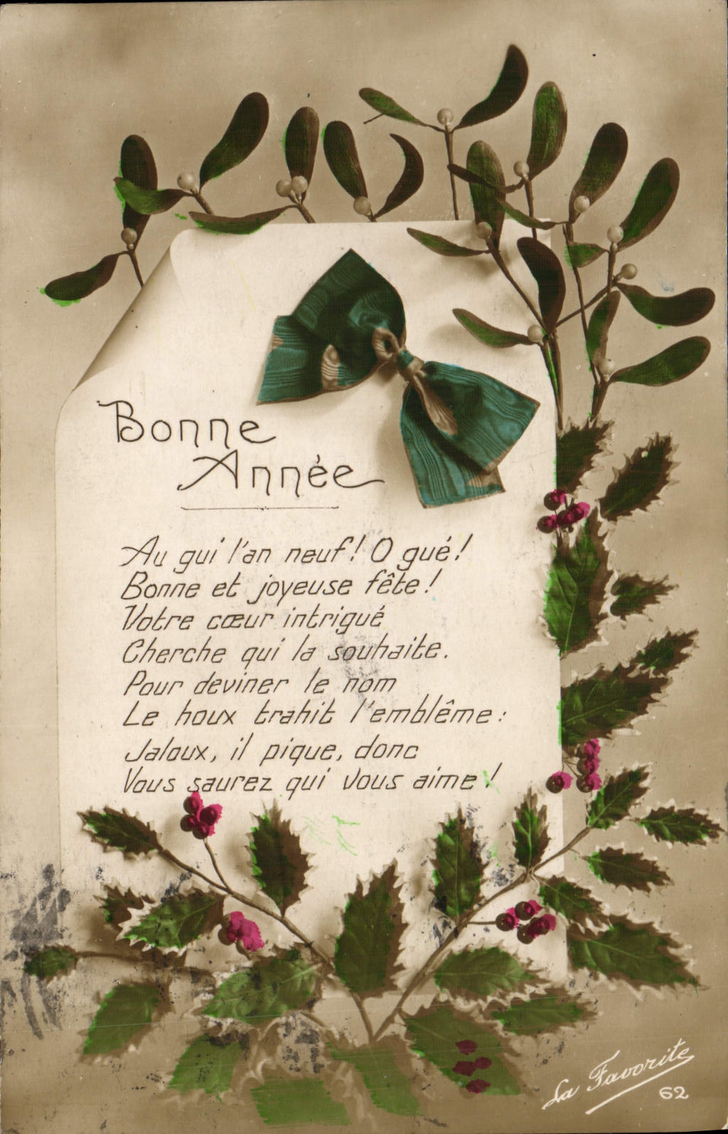 CPA Fantaisie Bonne annee