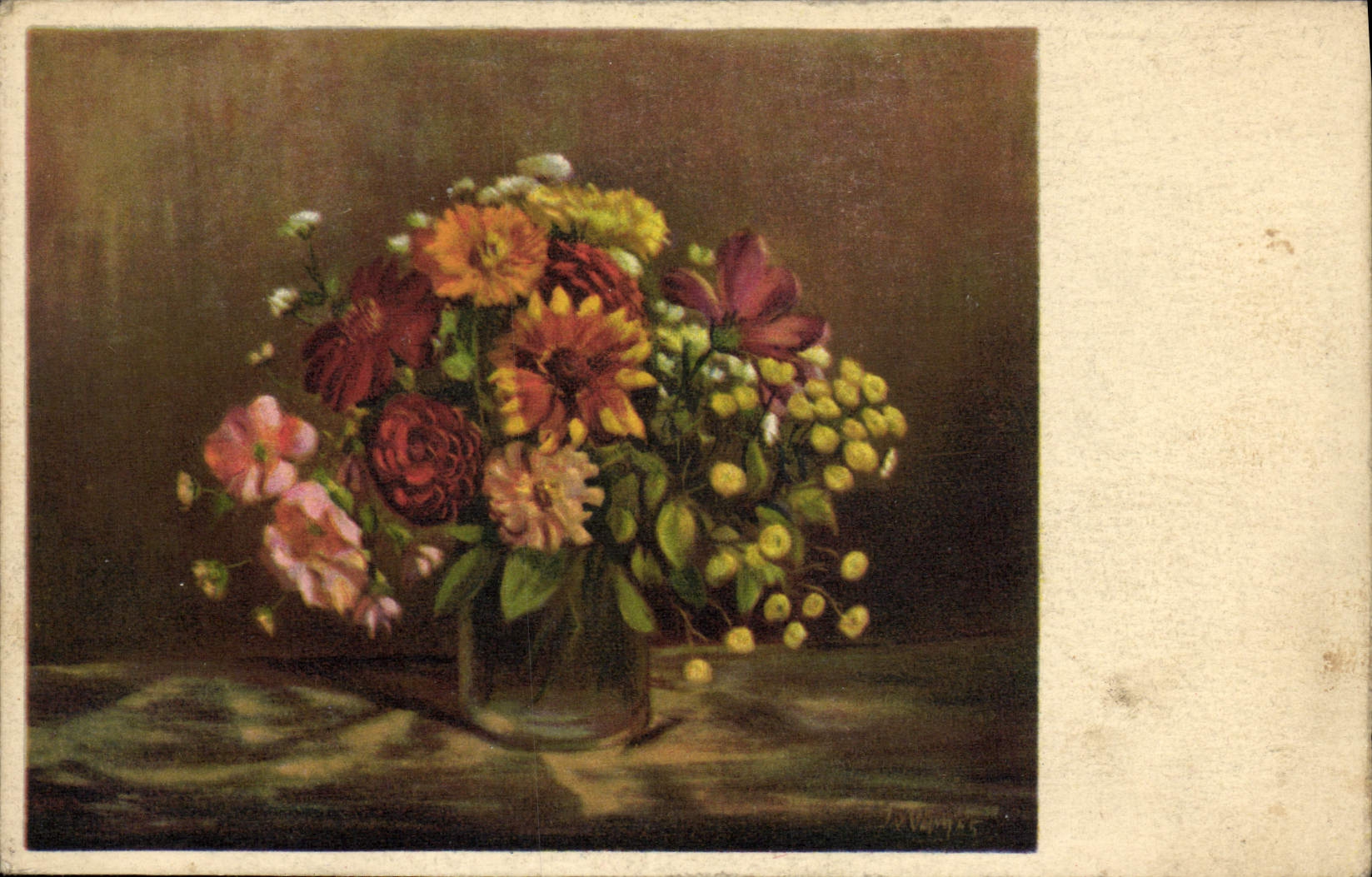 CPA Fantaisie Fleurs