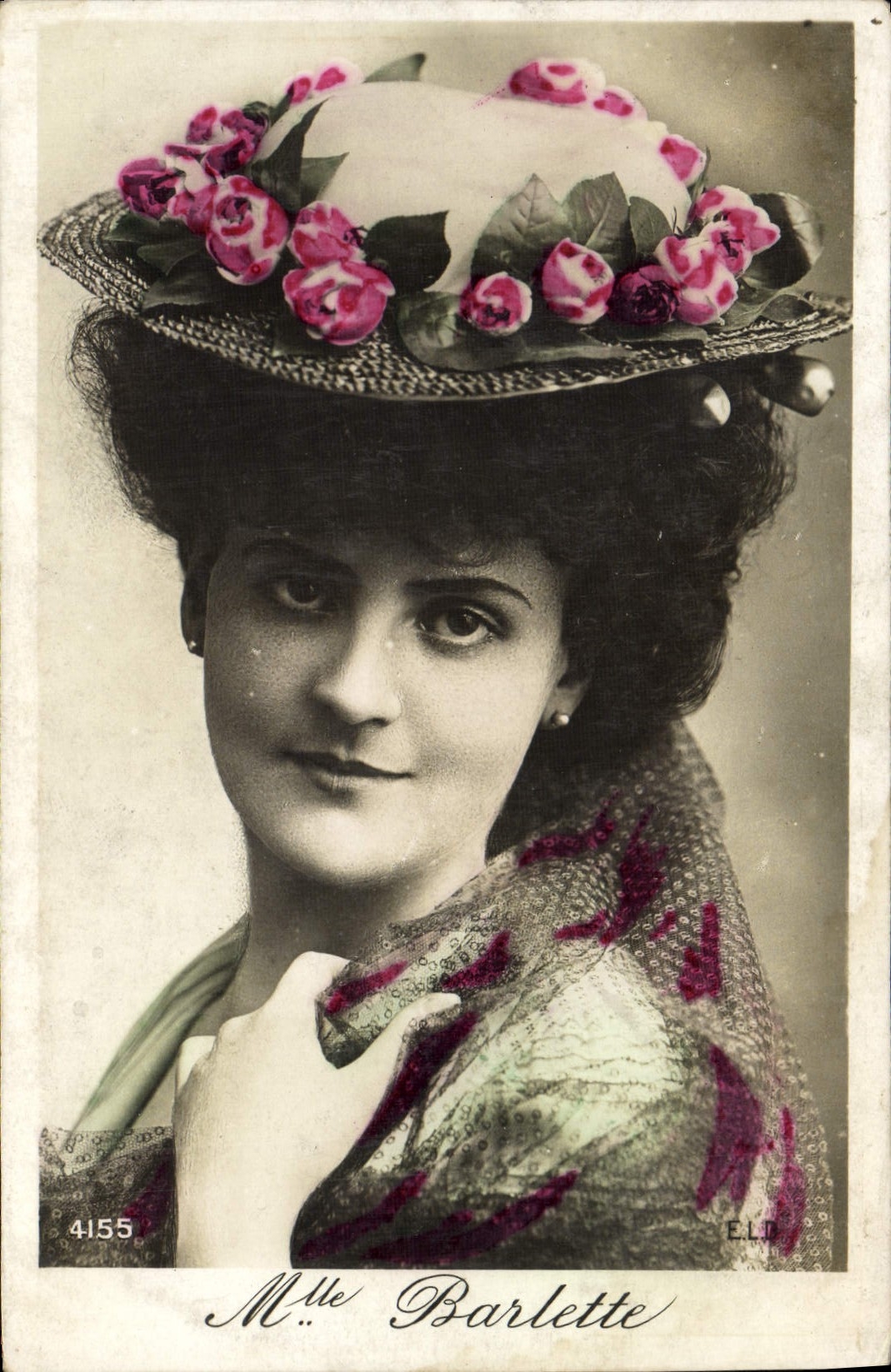 VINTAGE POSTCARD Fantasy Woman Miss Barlette