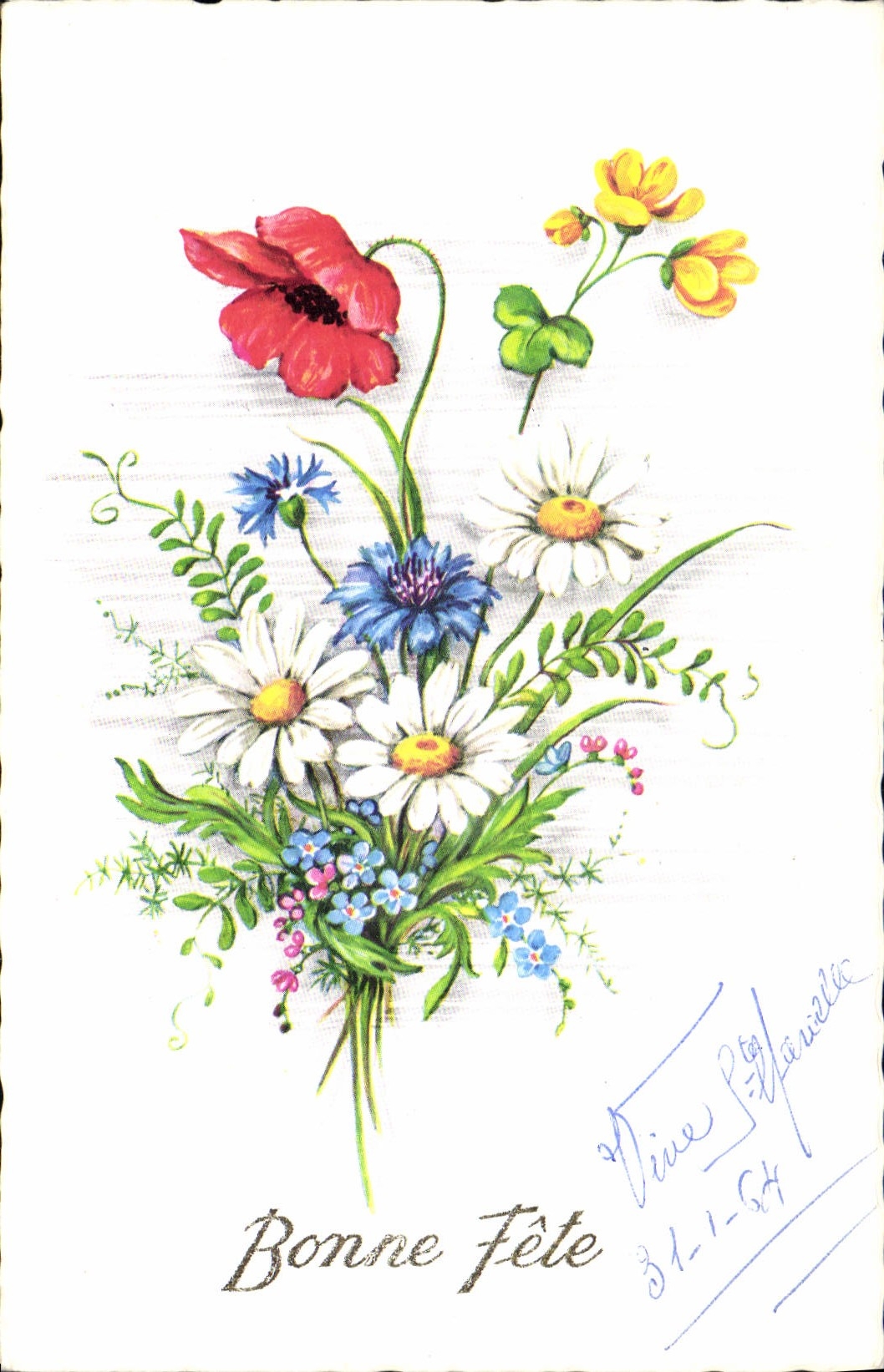 CPA Fantaisie Fleurs