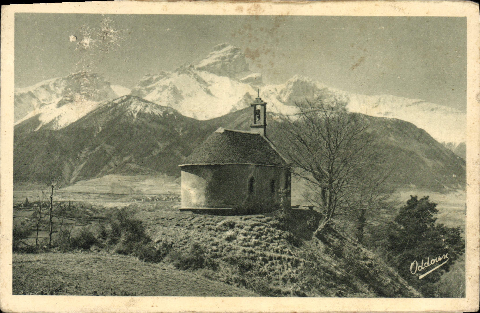 CPA Grenoble Route des Alpes Chapelle Saint Roch Au fond l'Obiou