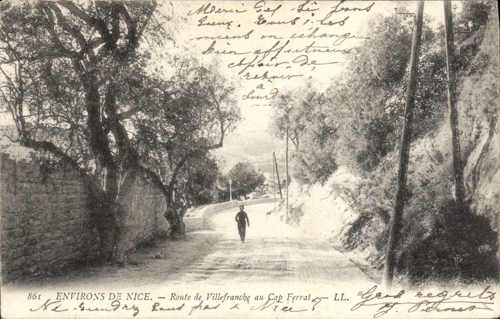 CPA Environs De Nice Route de Villefranche au Cap Ferrat