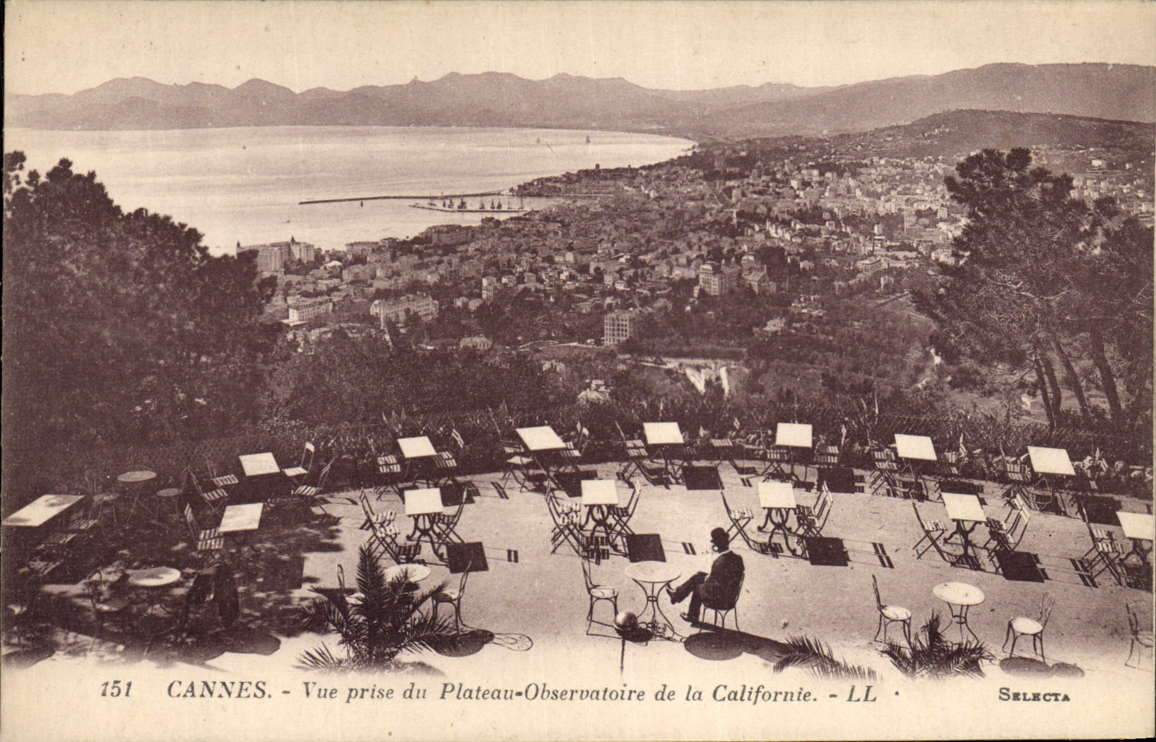 CPA Cannes Vue Prise du Plateau Observatoire de la Californie 