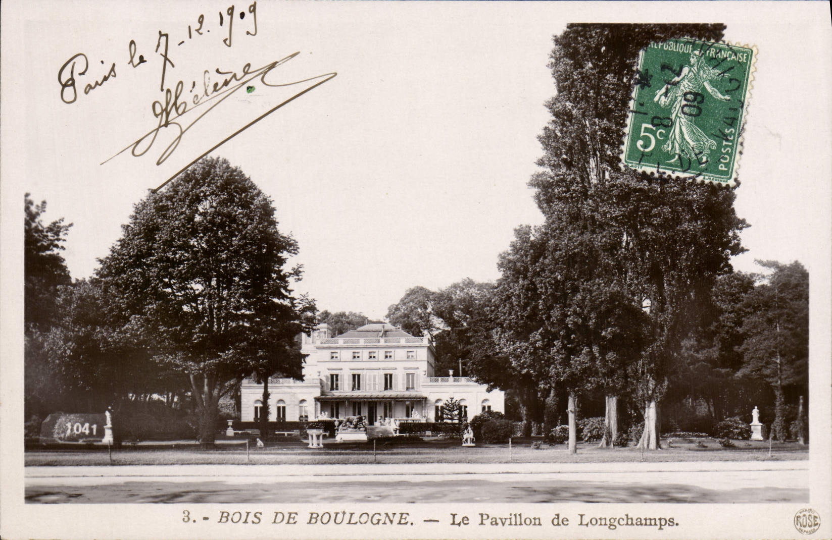 CPA Bois De Boulogne Le Pavillon de Longchamps