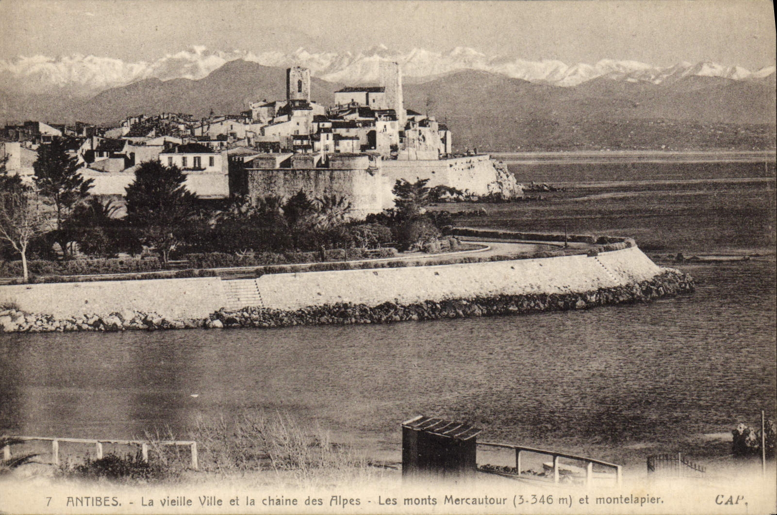 CPA Antibes La Vieille et la Chaine des Alpes Les Monts Mercautour