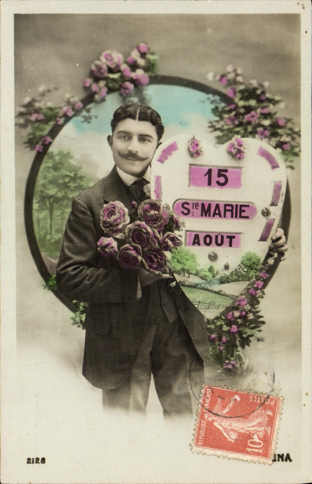 CPA Fantaisie Homme Ste Marie Prenom