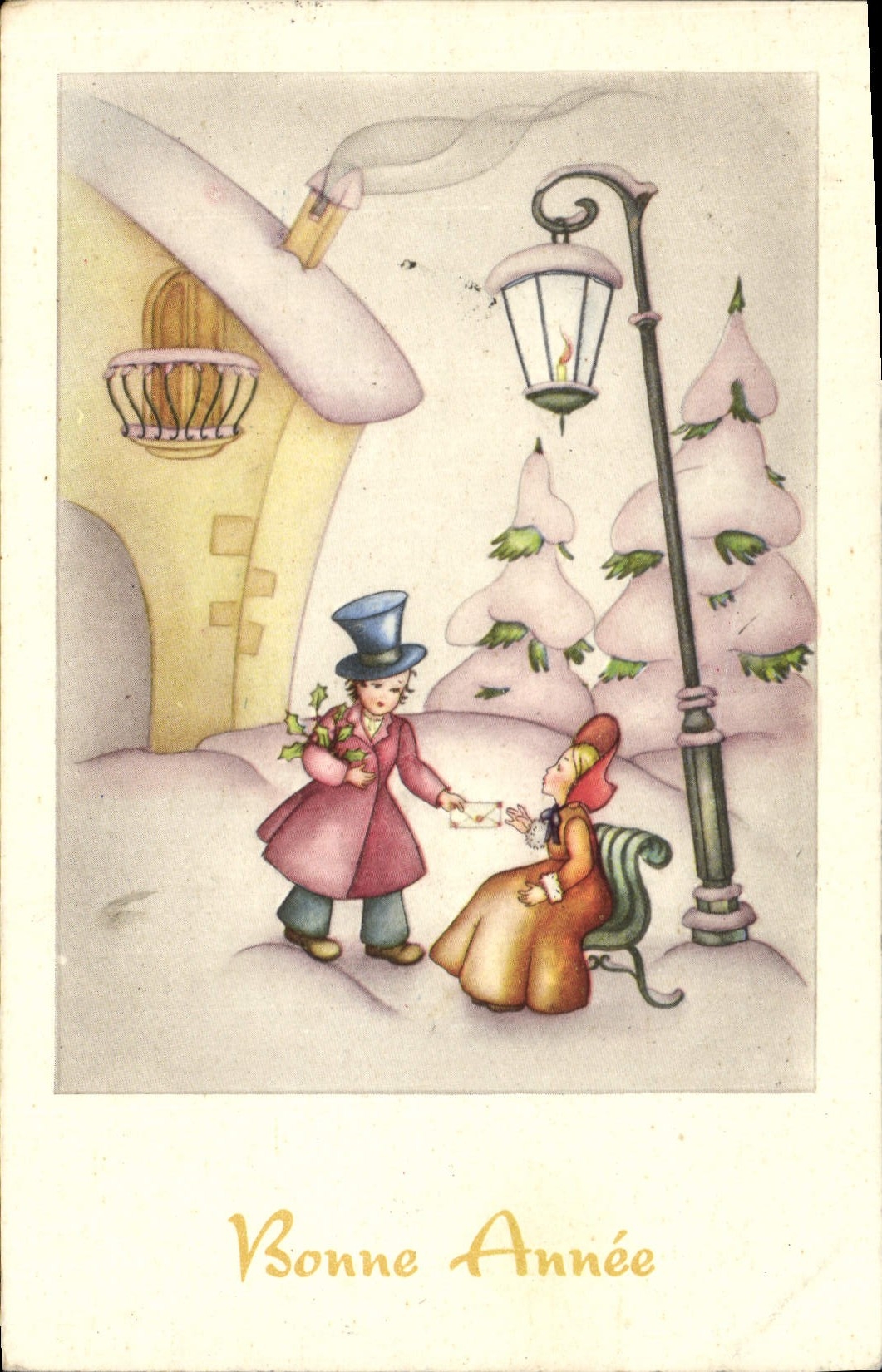 CPA Fantaisie Bonne annee