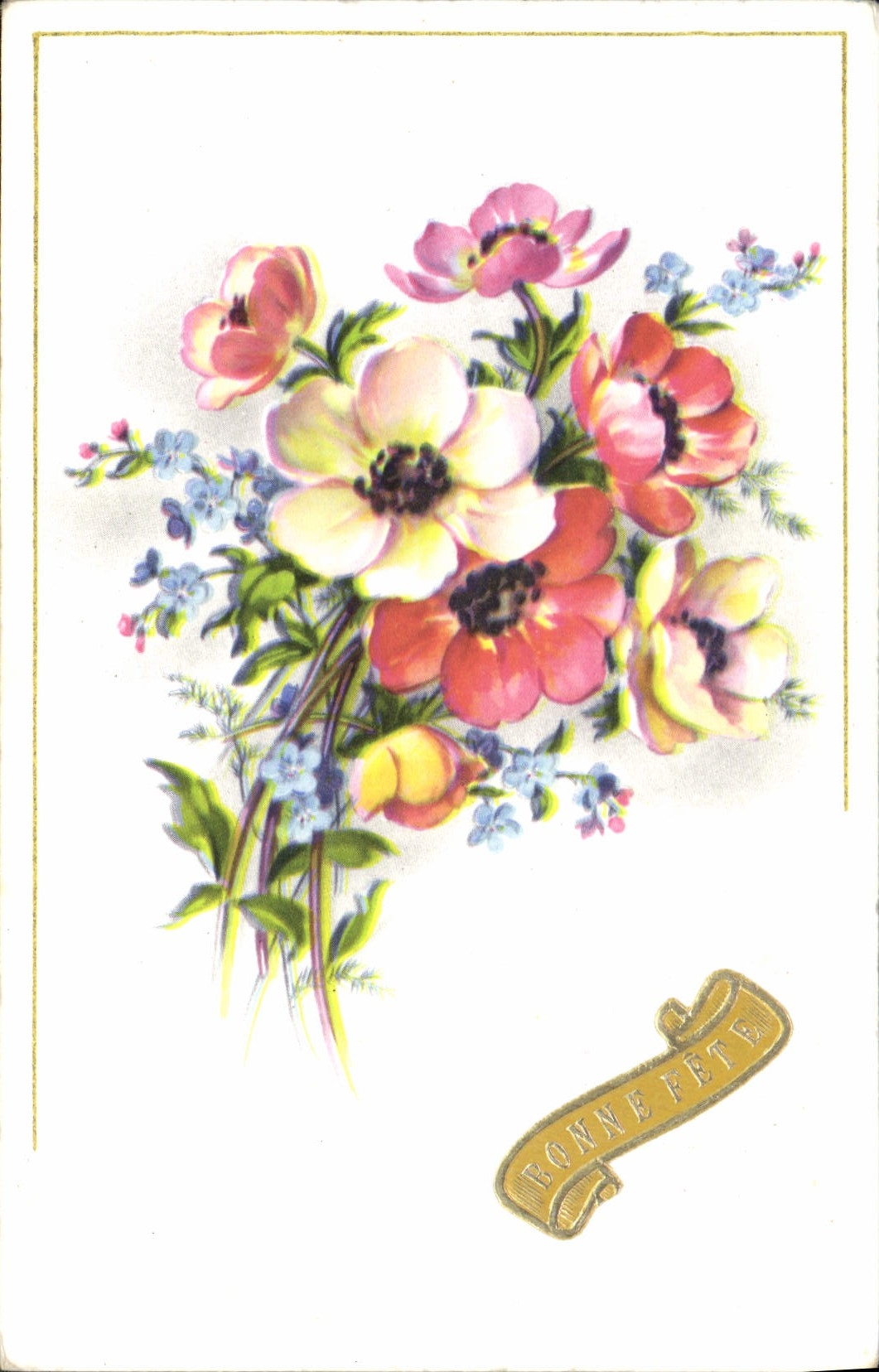 CPA Fantaisie Fleurs