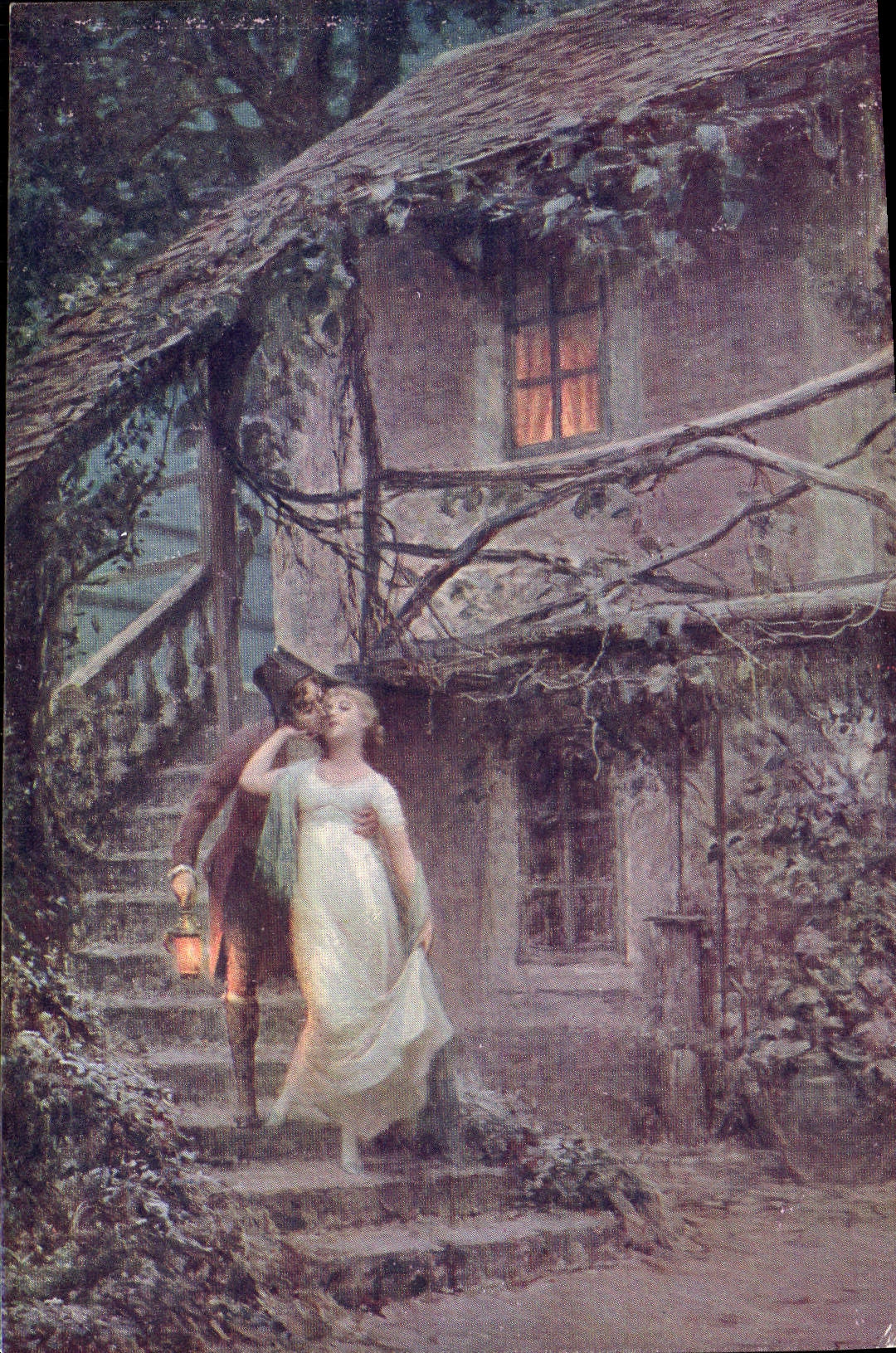 VINTAGE POSTCARD Fantaisie Living room of Paris Deully has soon