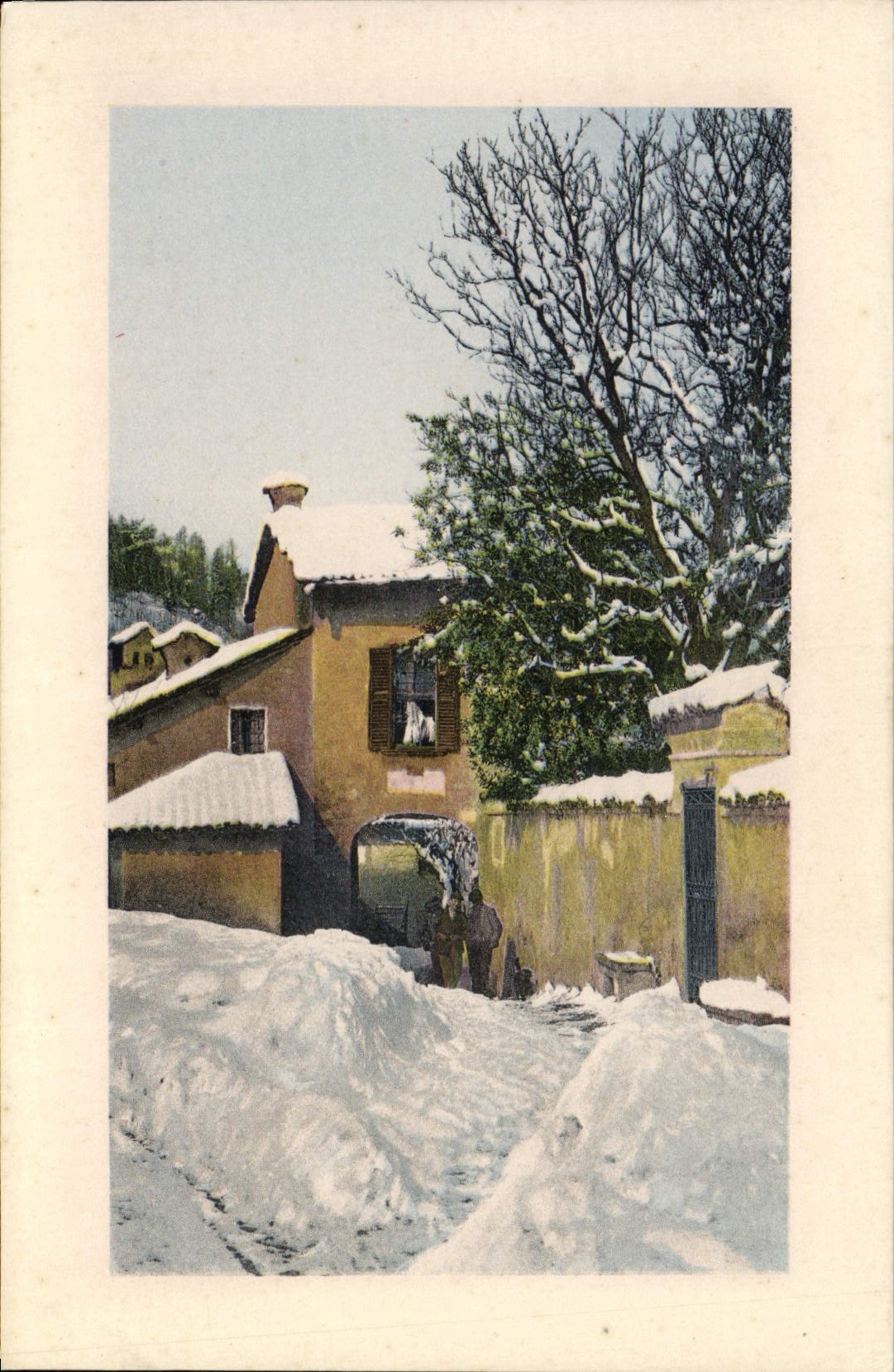 VINTAGE POSTCARD Fantasy House in snow