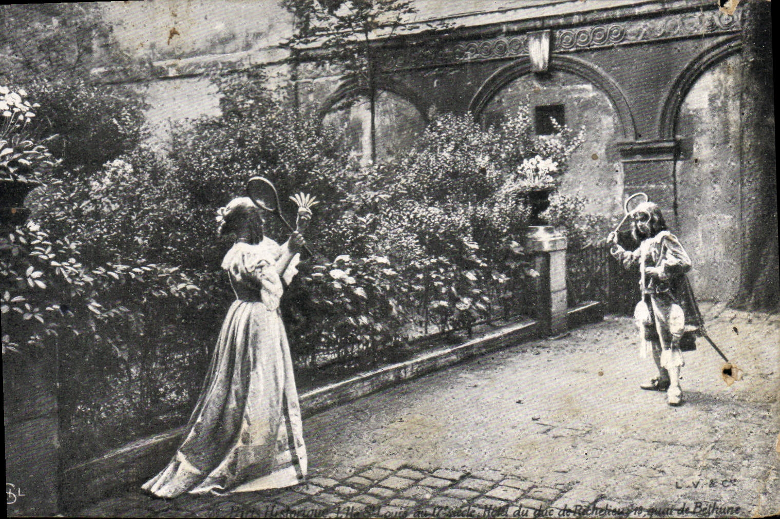 VINTAGE POSTCARD Fantasy Woman Island St Louis Hotel of the Duke of Richelieu