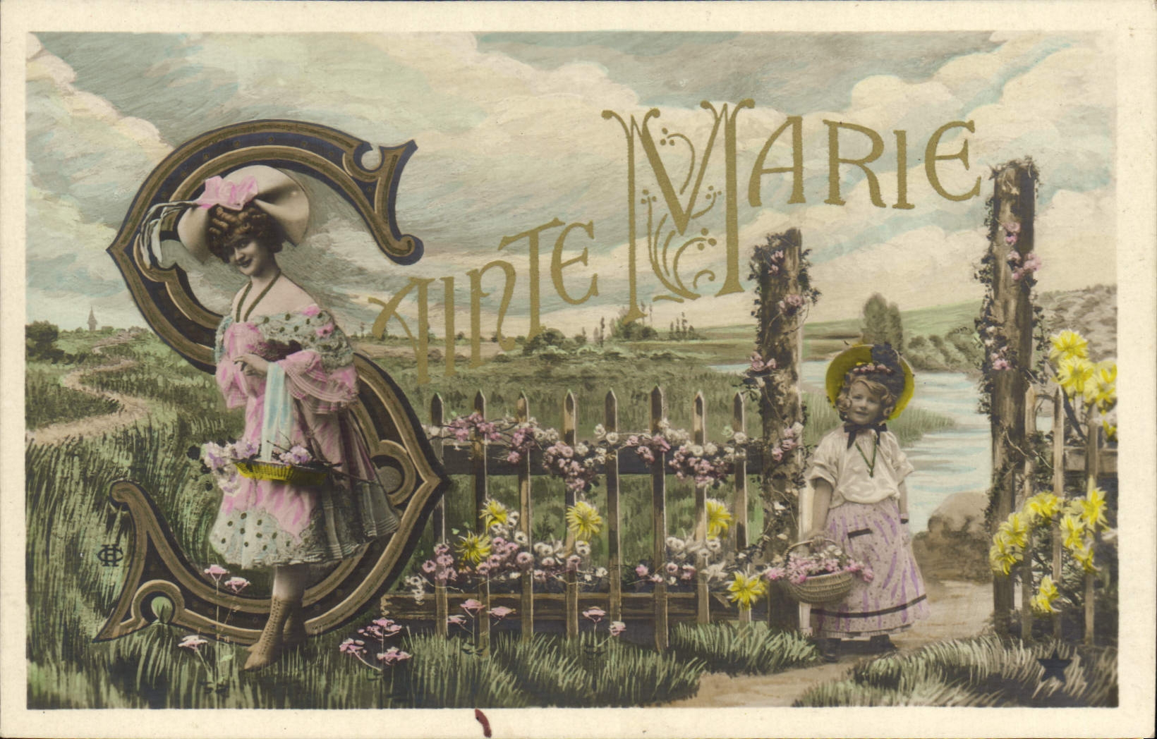 CPA Fantaisie Femme Prenom Marie 