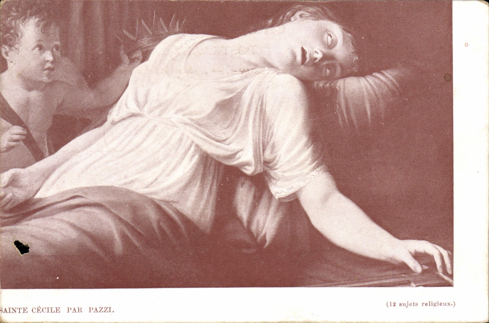 VINTAGE POSTCARD Fantasy Sainte Cecile by Pazzi