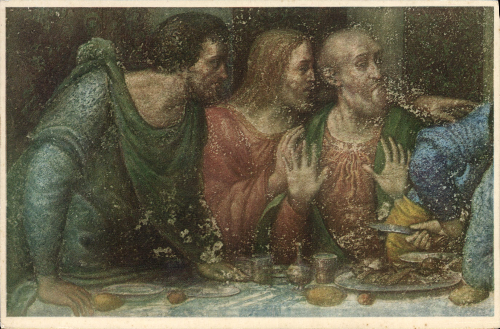 VINTAGE POSTCARD Fantasy Ultima Cena Leonardo da Vinci