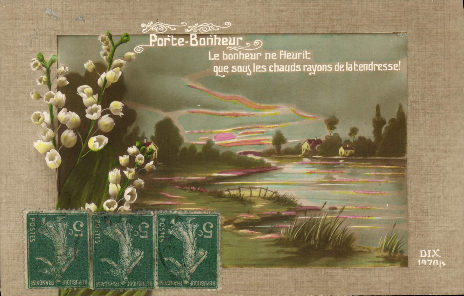 CPA Fantaisie Fleurs Muguet