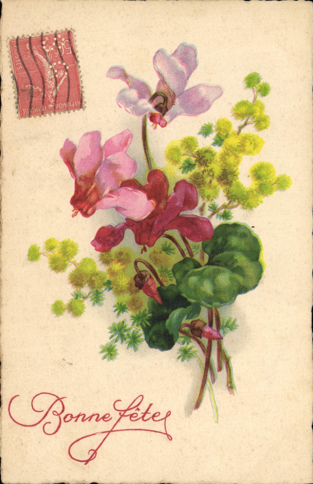 CPA Fantaisie Fleurs