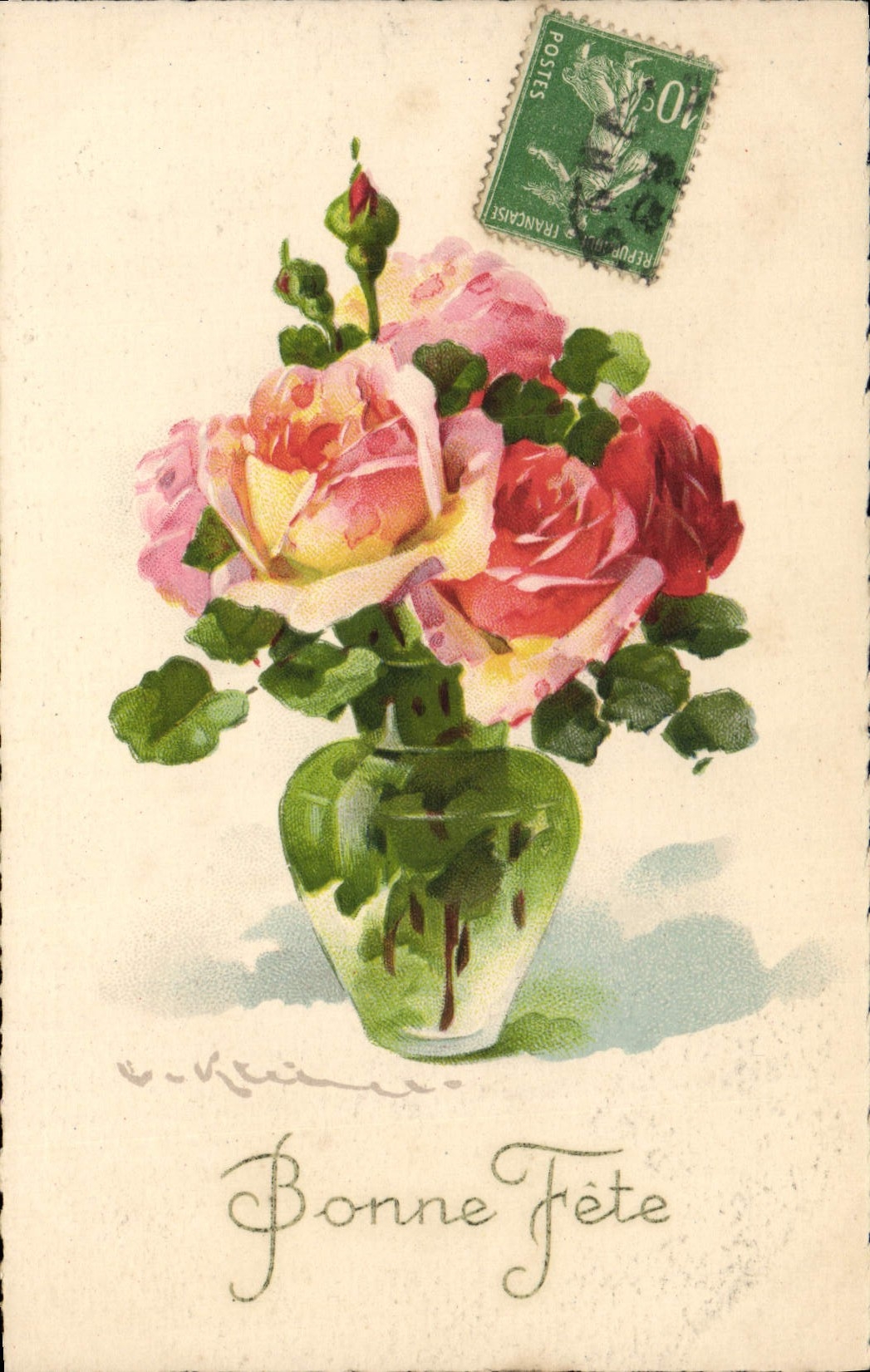 CPA Fantaisie Fleurs