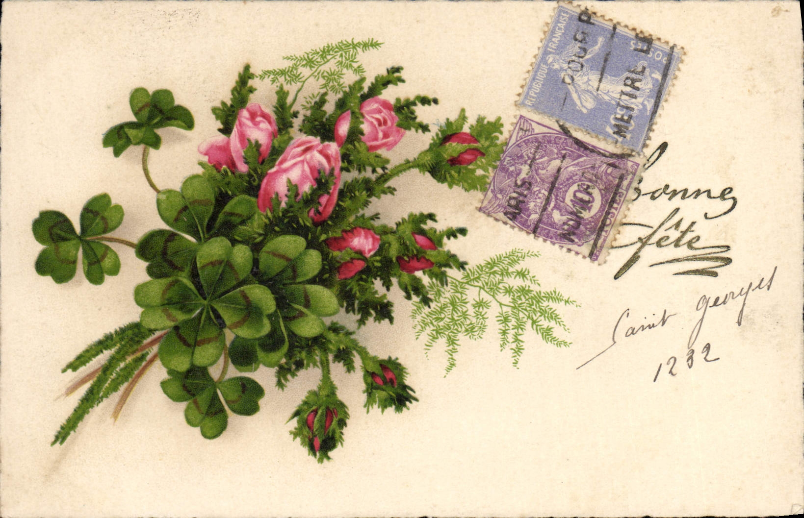 CPA Fantaisie Fleurs
