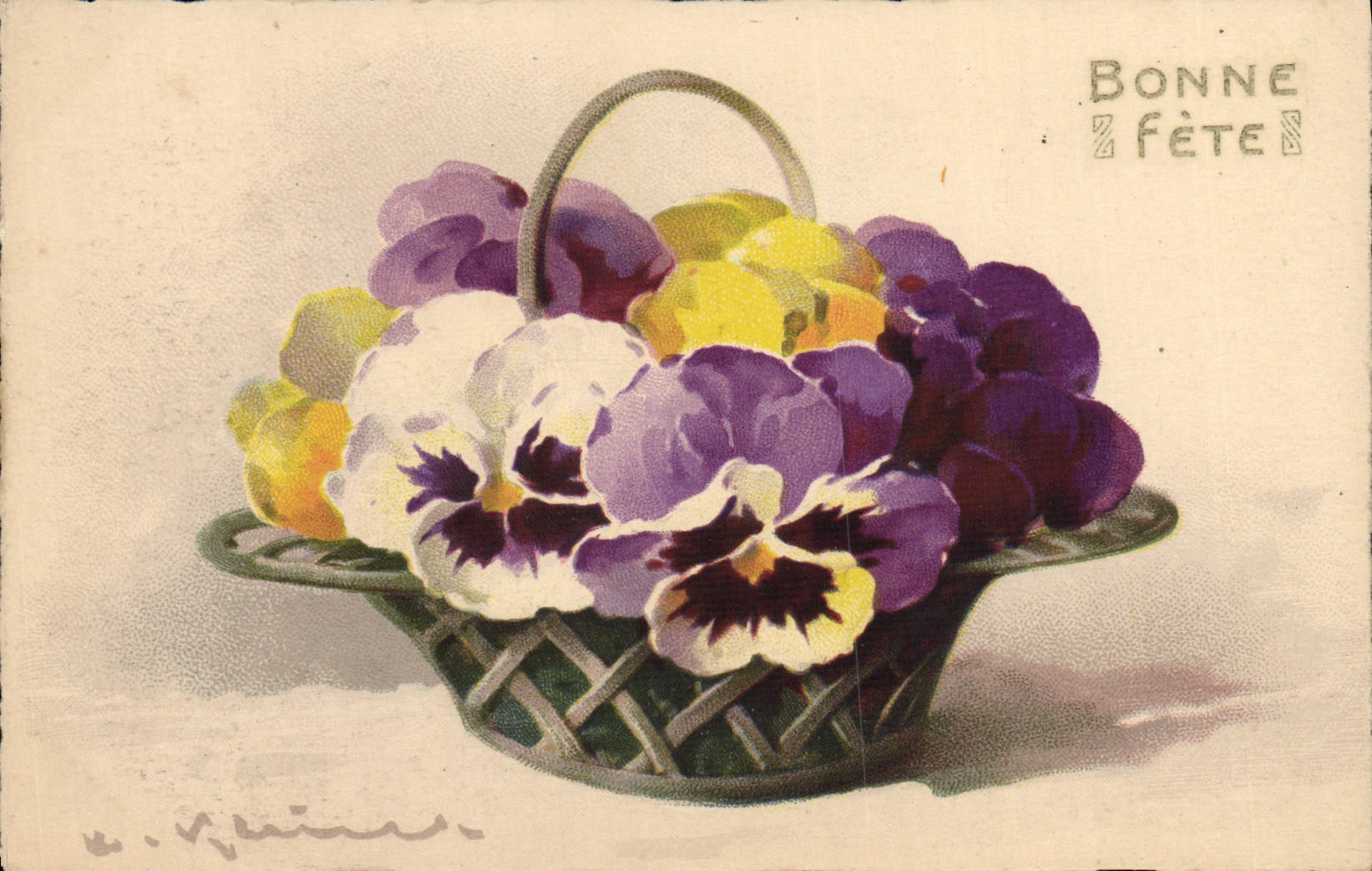 CPA Fantaisie Fleurs