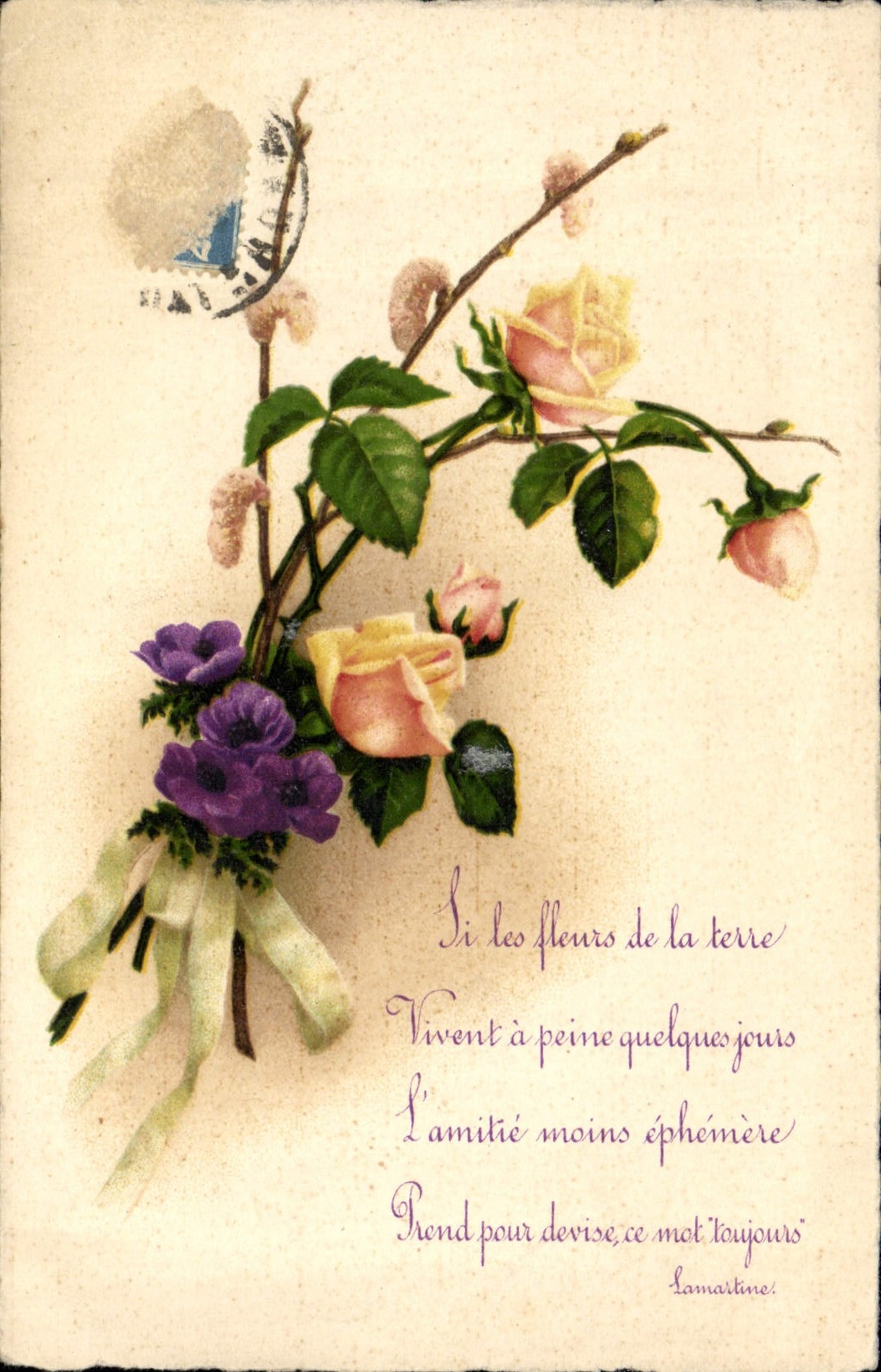 CPA Fantaisie Fleurs