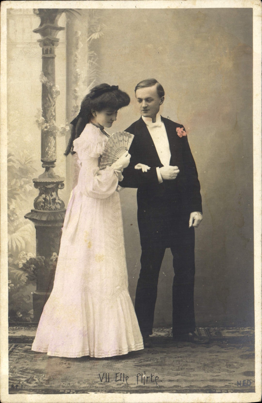 VINTAGE POSTCARD Fantasy Woman It flirte Range