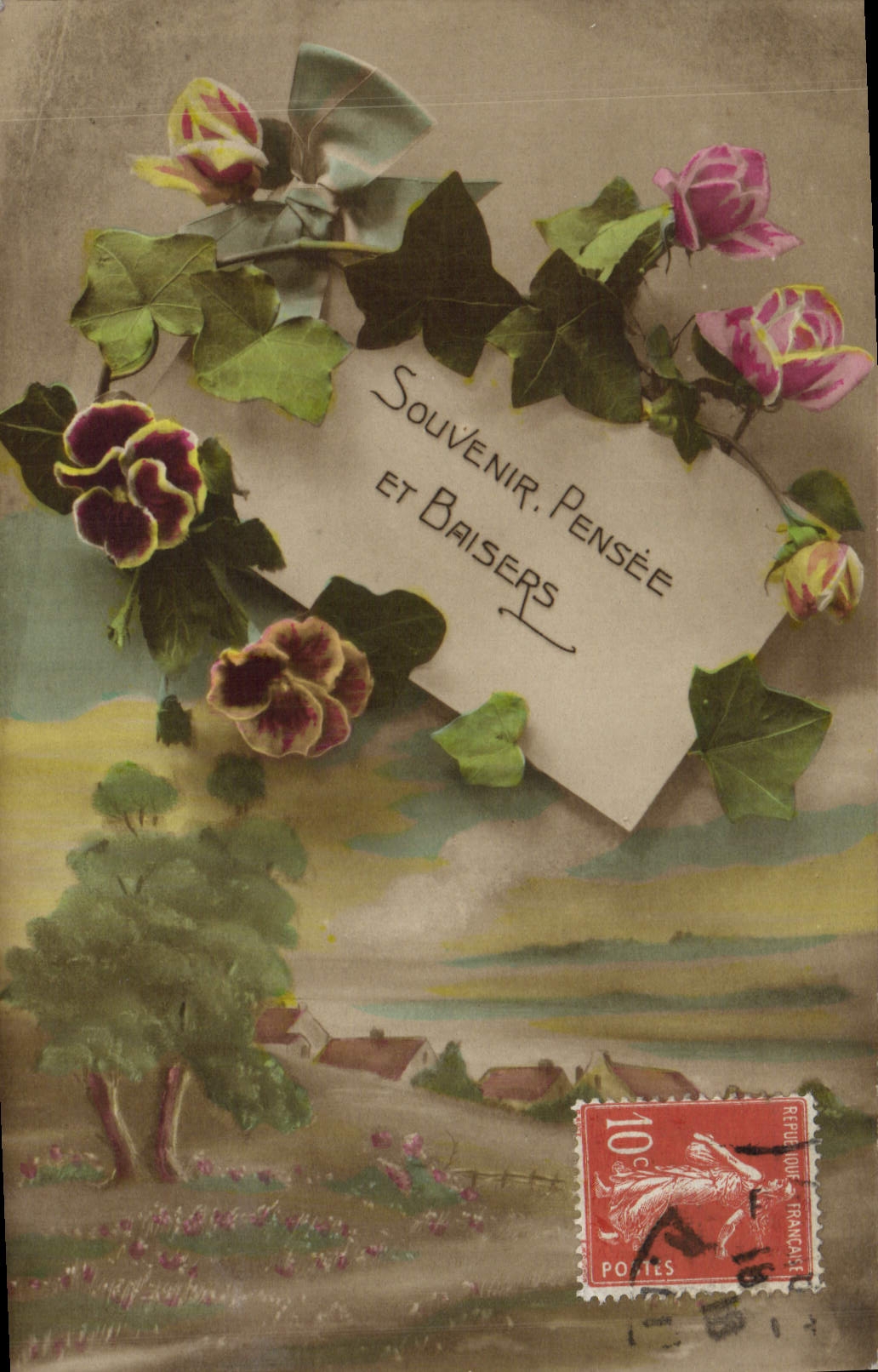 CPA Fantaisie Fleurs