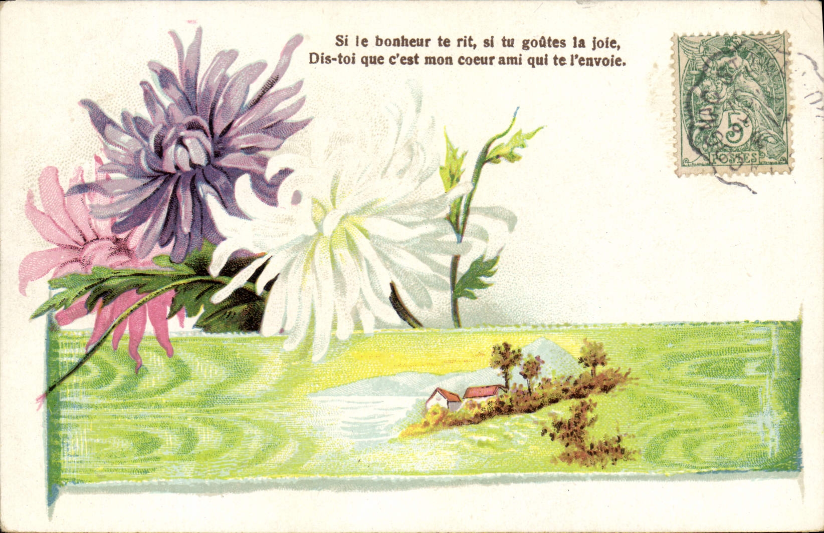 CPA Fantaisie Fleurs