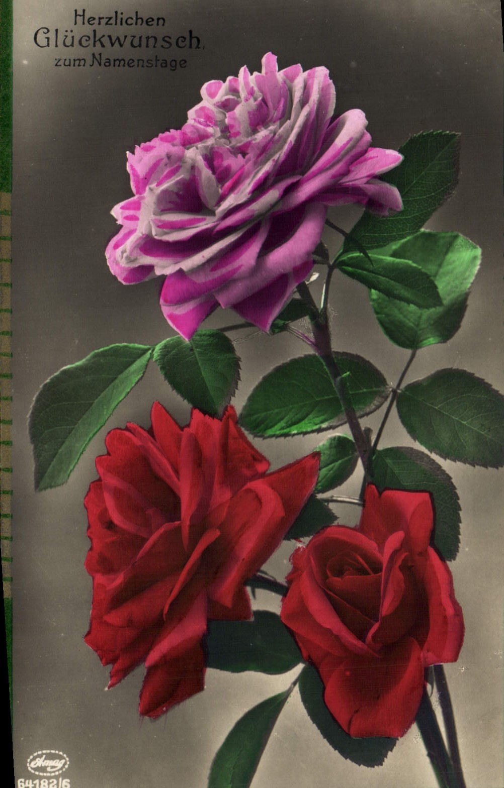 CPA Fantaisie Fleurs Roses