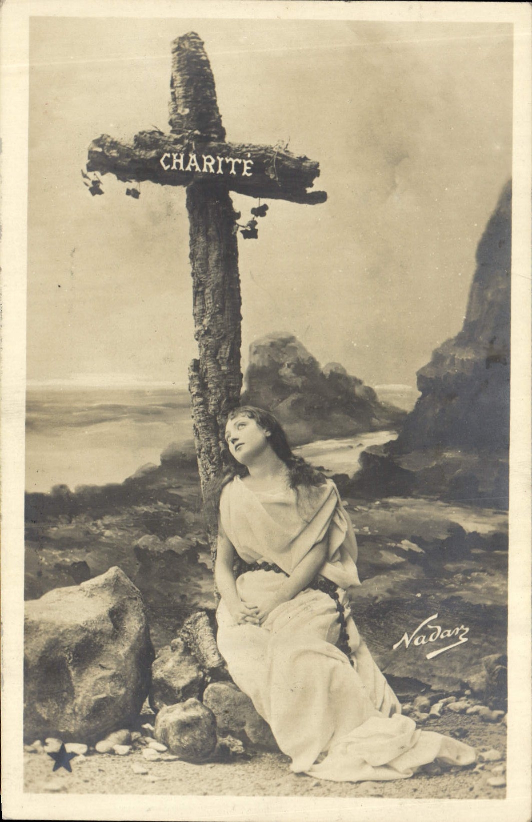 VINTAGE POSTCARD Fantasy Woman Charity