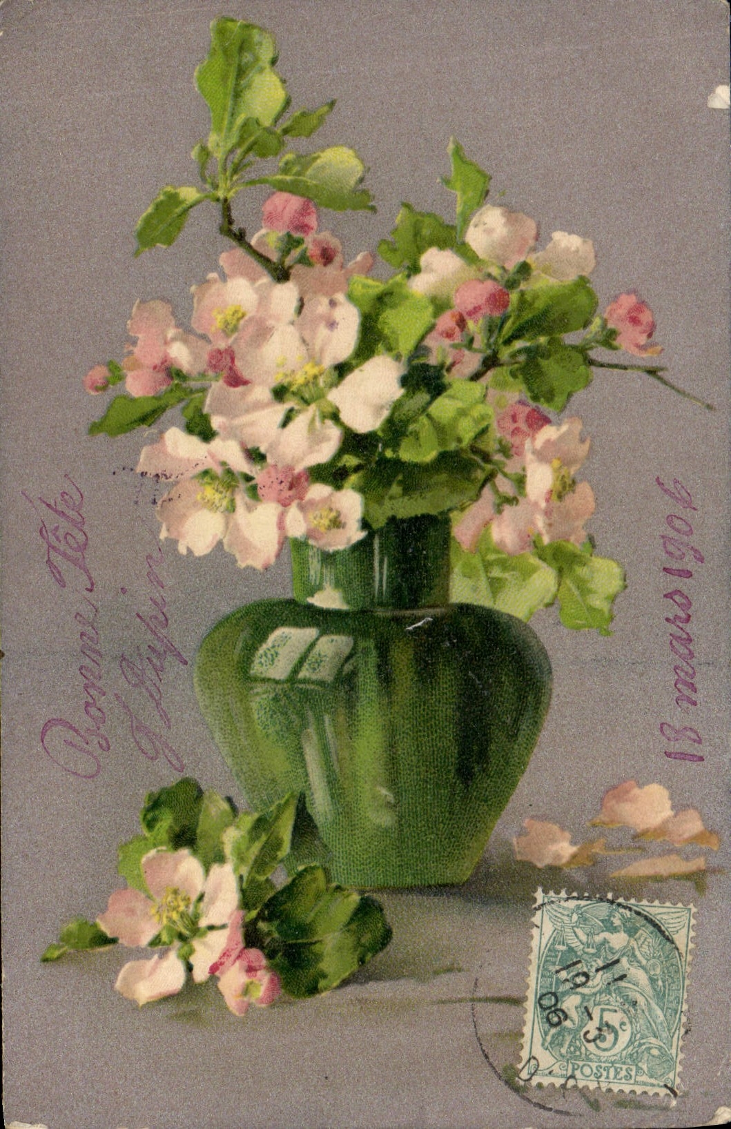 CPA Fantaisie Fleurs