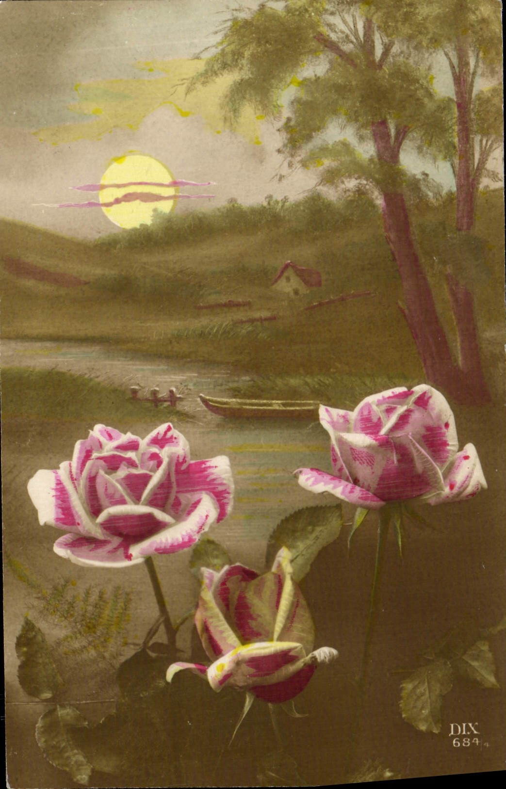 CPA Fantaisie Fleurs