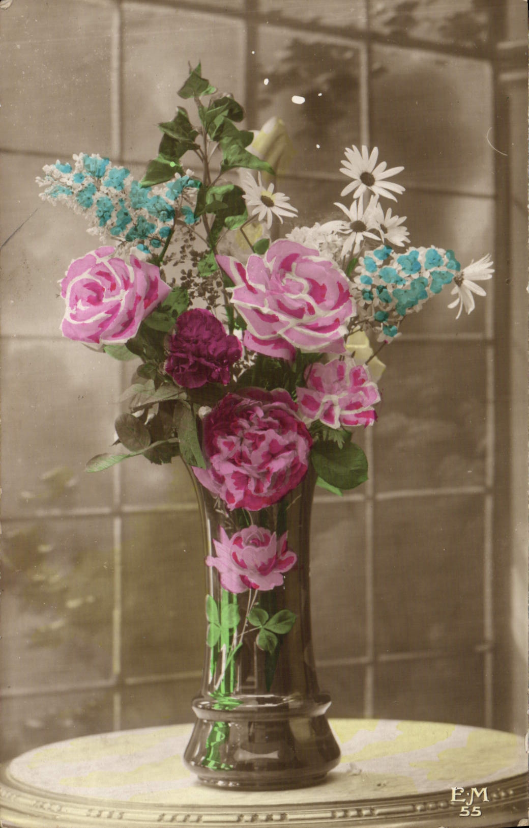 CPA Fantaisie Fleurs