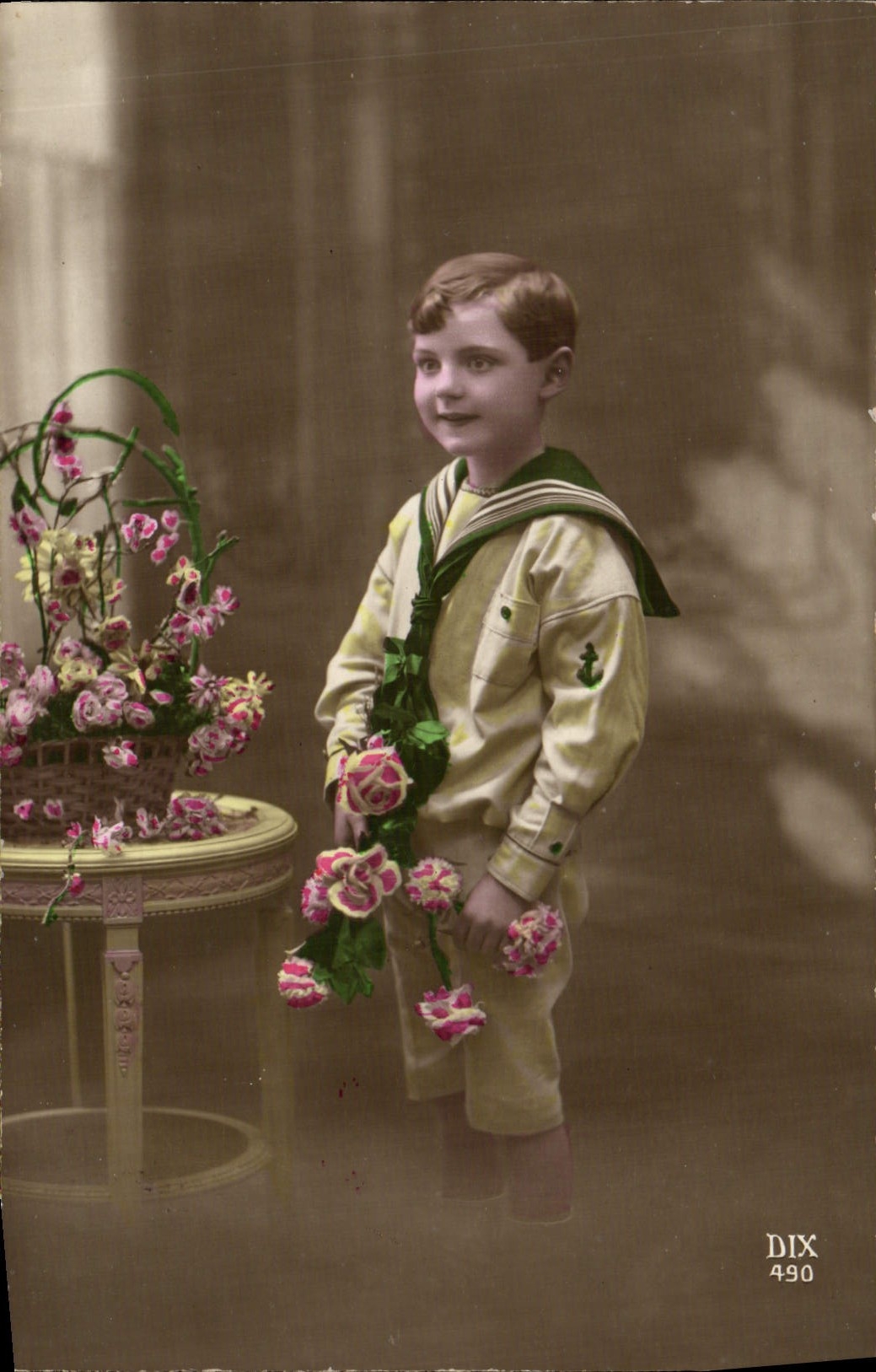 VINTAGE POSTCARD Fantasy Child marine Sailor